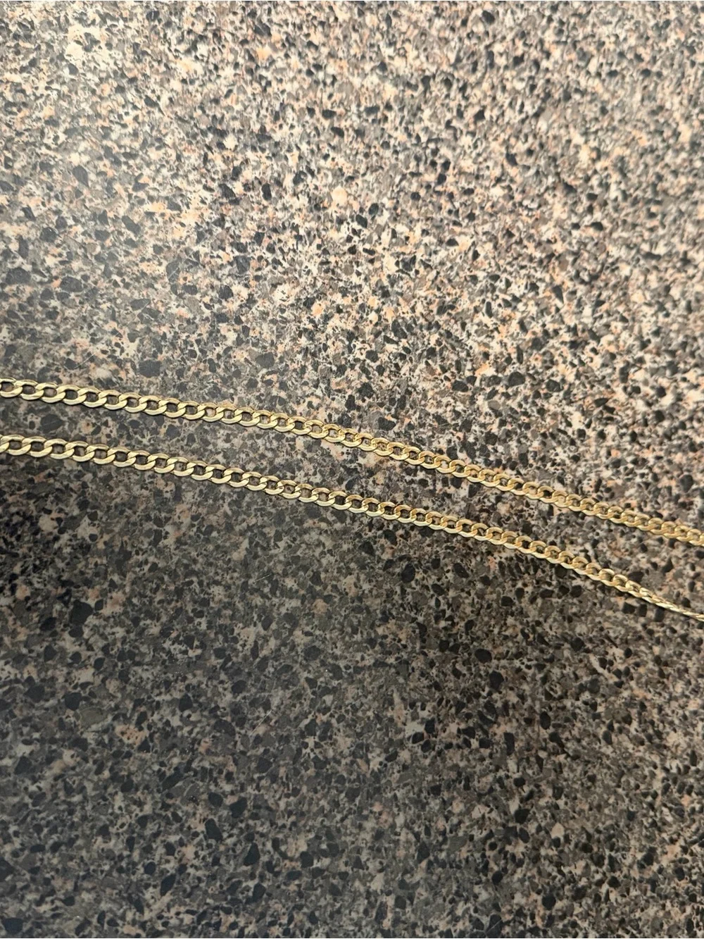 Gold Curb Chain Necklace 14k real gold